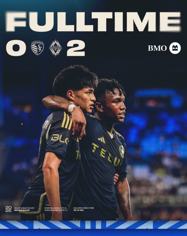 美职联-温哥华白浪2-0堪萨斯城，穆勒因踝关节伤势缺席