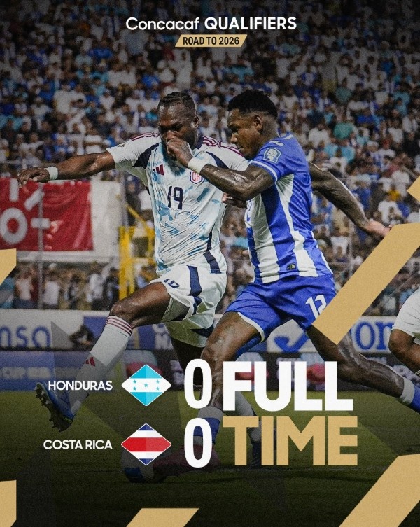 世预赛哥斯达黎加0-0闷平洪都拉斯,2场2分暂列小组第三
