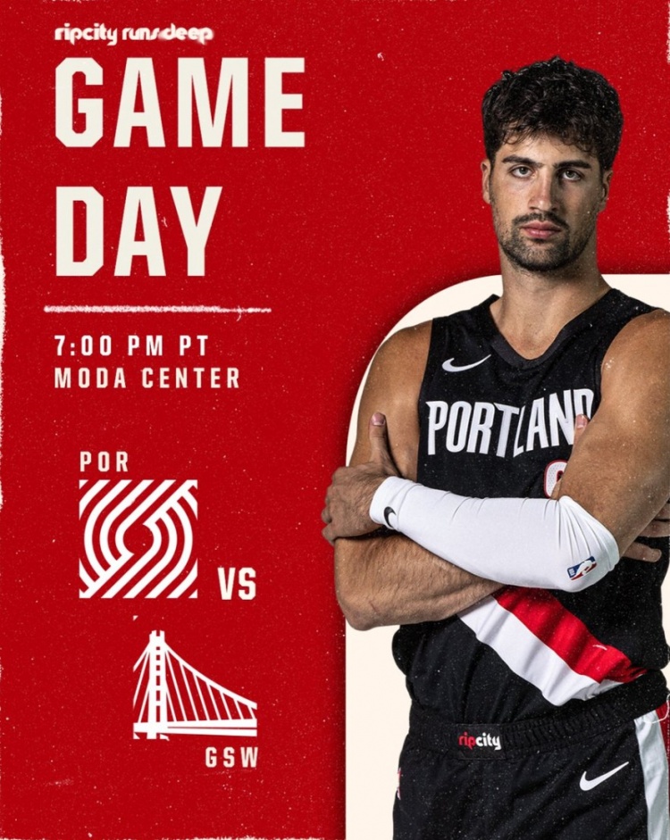 期待杨瀚森第三战!开拓者官推预热今日季前赛:阿夫迪亚单人出镜